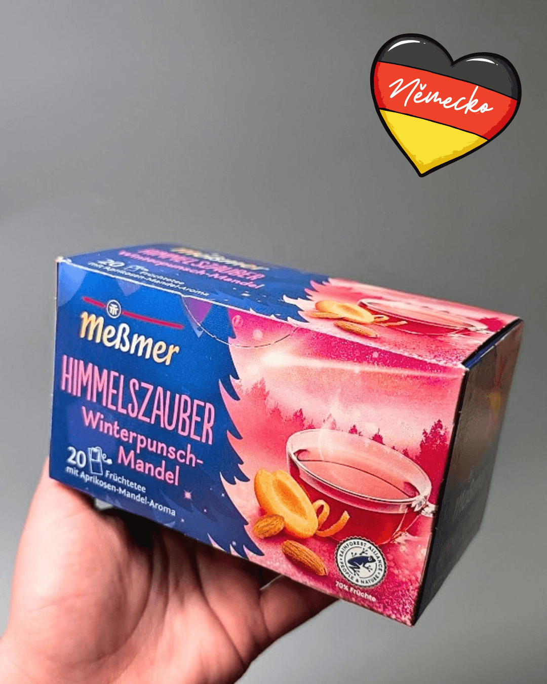 VÁNOCE- Meßmer čaj HIMMELSZAUBER Winterpunsch-Mandel - Nebeská magie 20x2,75g = 55g