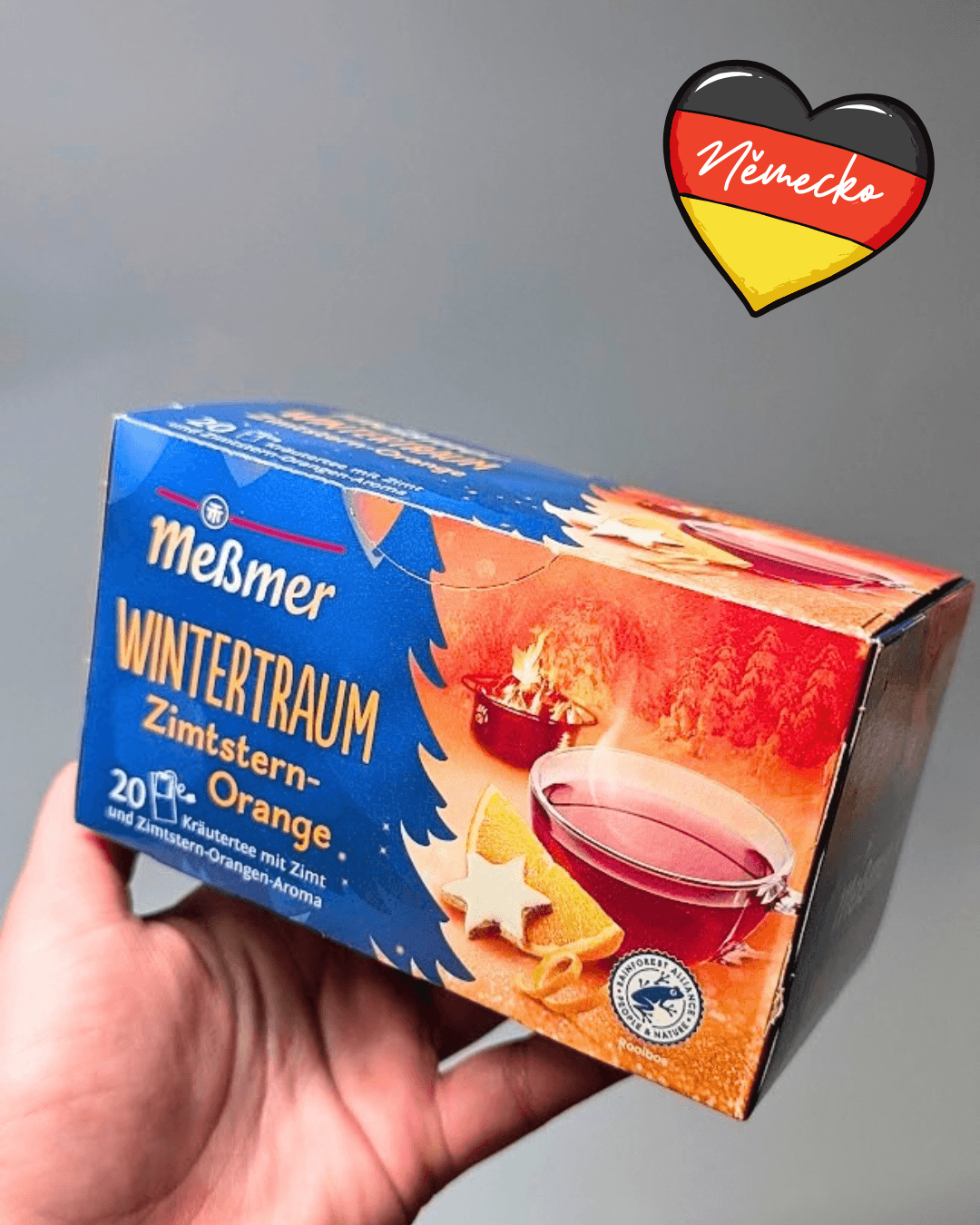 VÁNOCE- Meßmer čaj Wintertraum Zimtstern-Orange Zimní sen 20x2g = 40g