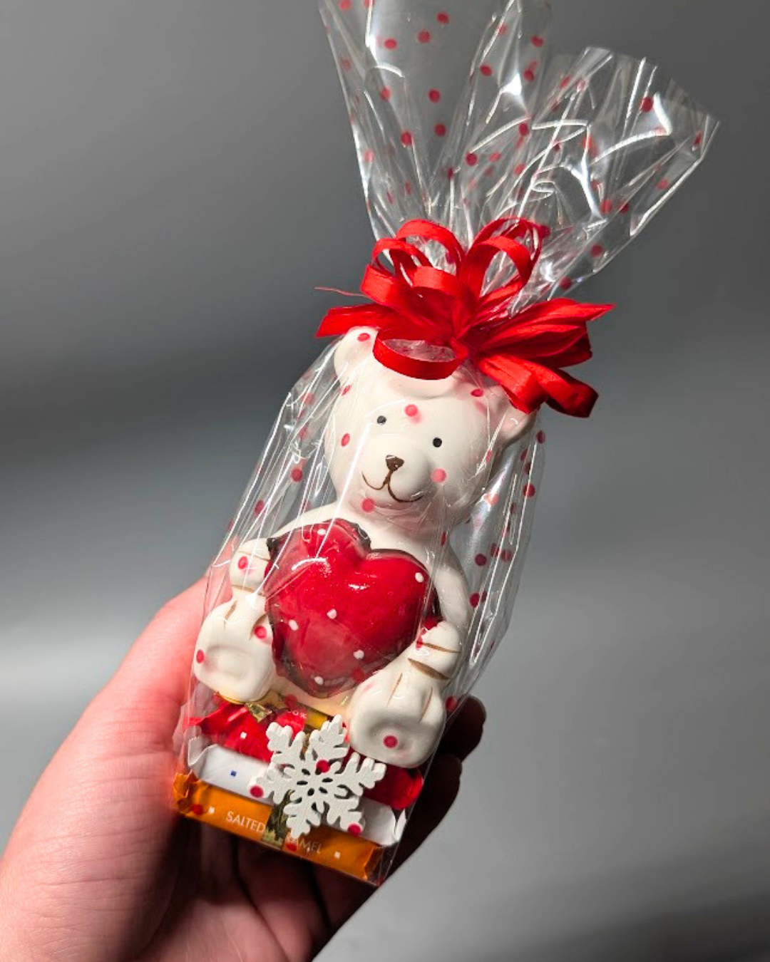 VÁNOCE-Mini dárkový balíček Ritter sport čokoládky LEDNÍ MEDVĚD SE SRDCEM
