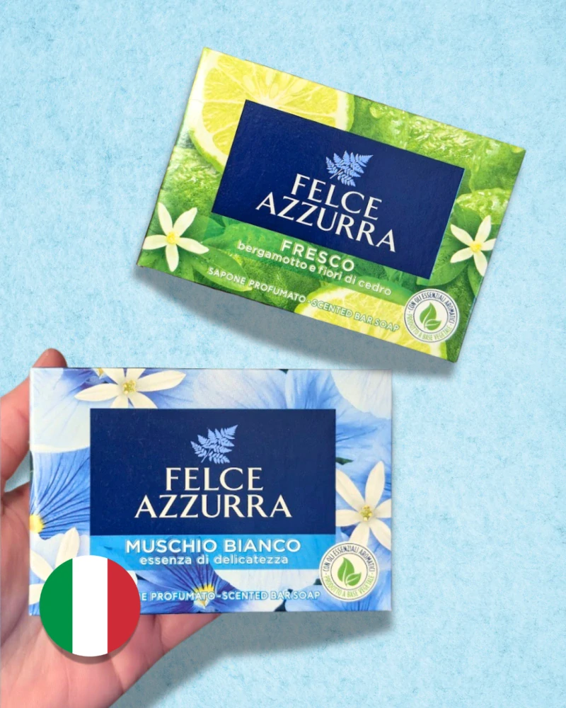 Felce Azzurra tuhé mýdlo RŮZNÉ DRUHY– 100 g