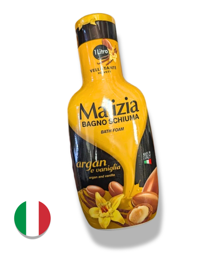 Malizia pěna do koupele a sprchový gel Argan a Vanilla (arganový olej a vanilka) 1000 ml