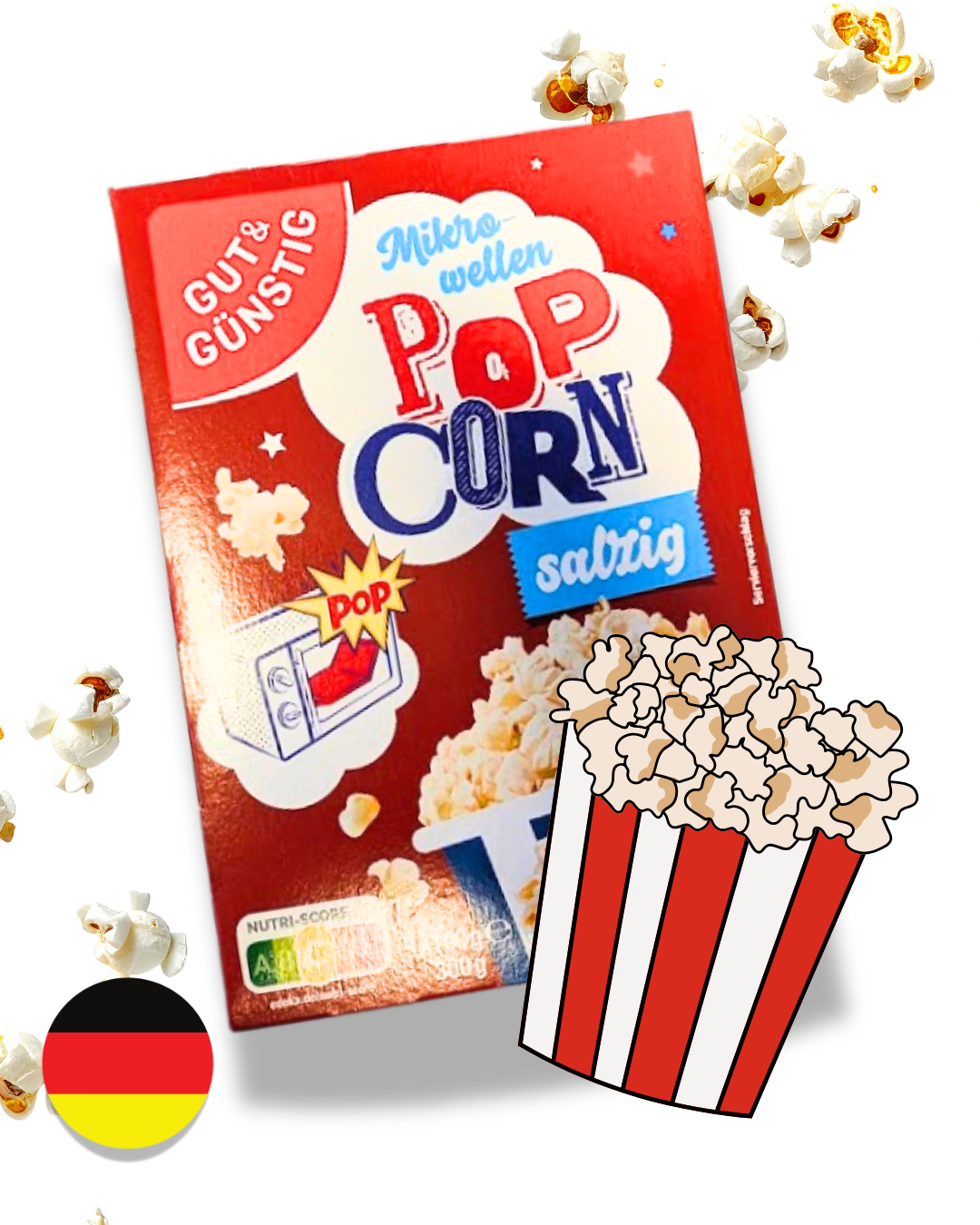 EDEKA Popcorn do mikrovlnky – slaný (100 g)