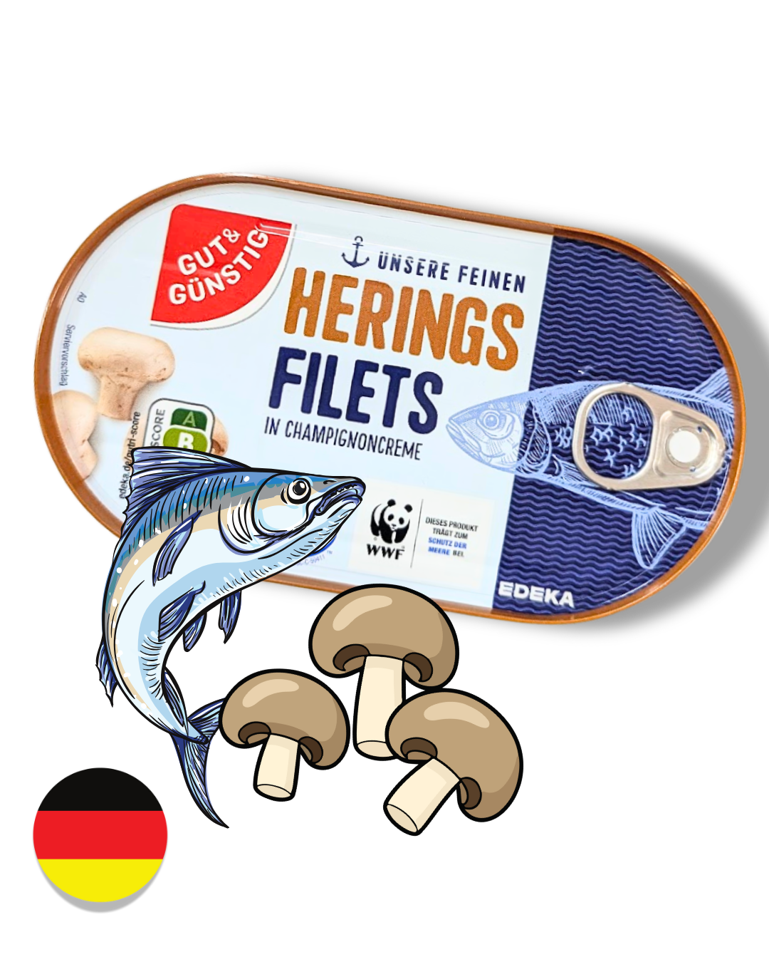 EDEKA Sleďové filety v žampionové omáčce, 200 g/120 g