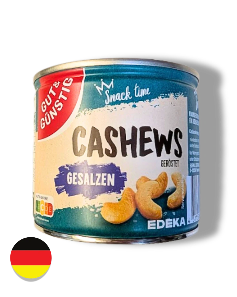 OŘÍŠKY - EDEKA Kešu oříšky v dóze, pražené, solené 150g