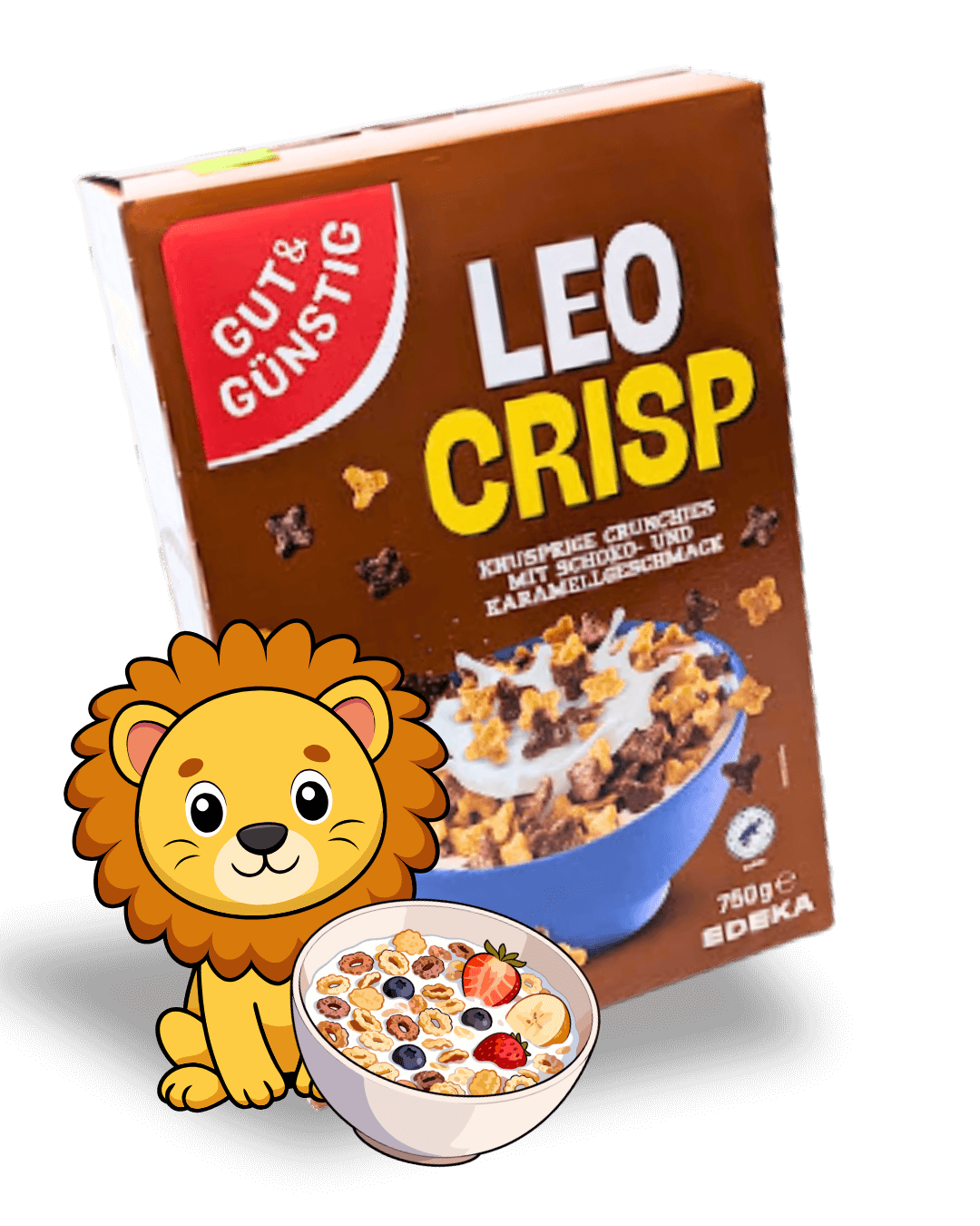 EDEKA Čokoládové cereálie s karamelem LEO CRISP 750g