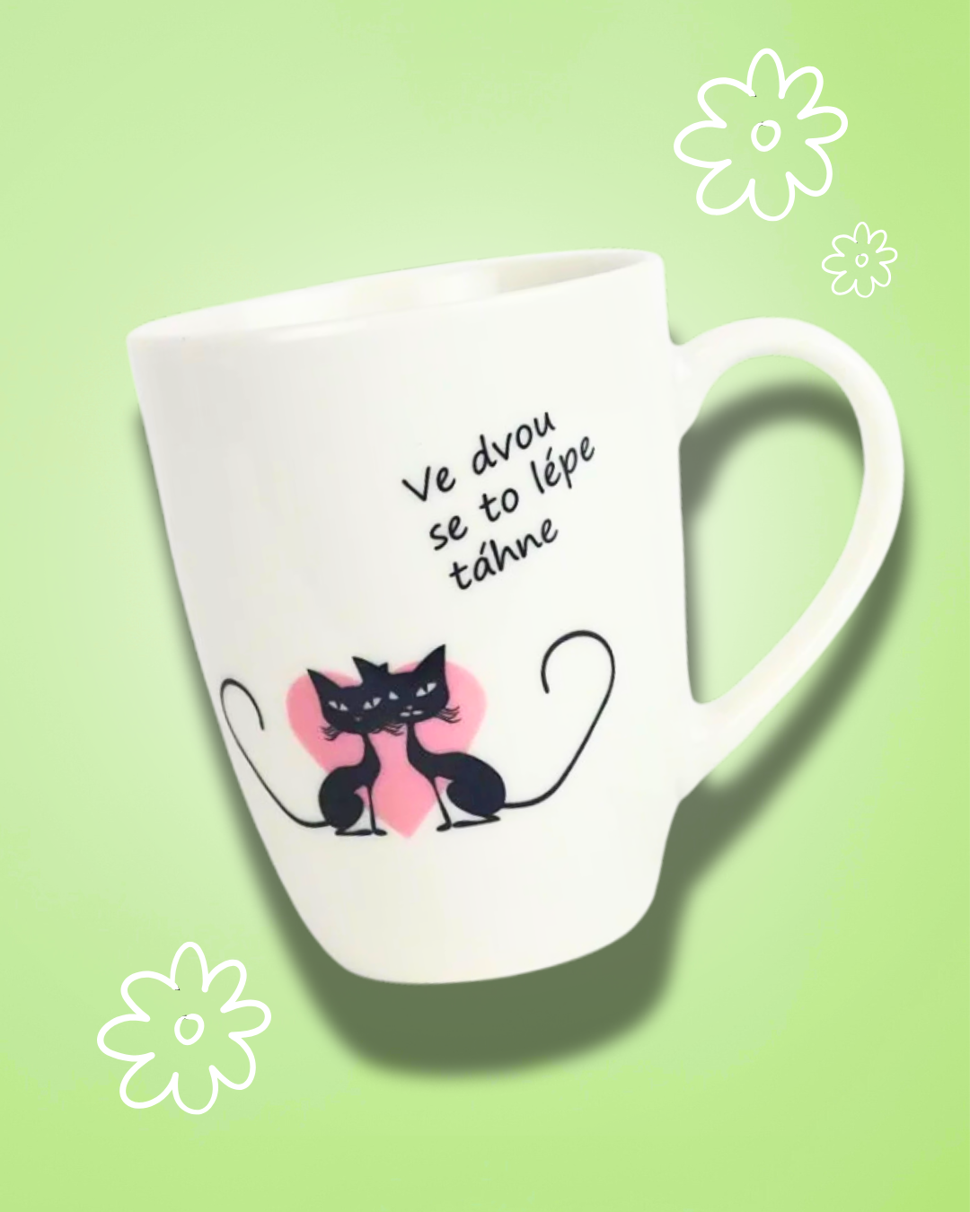 Hrnek KOČKA VE DVOU SE TO LÉPE TÁHNE 330 ml