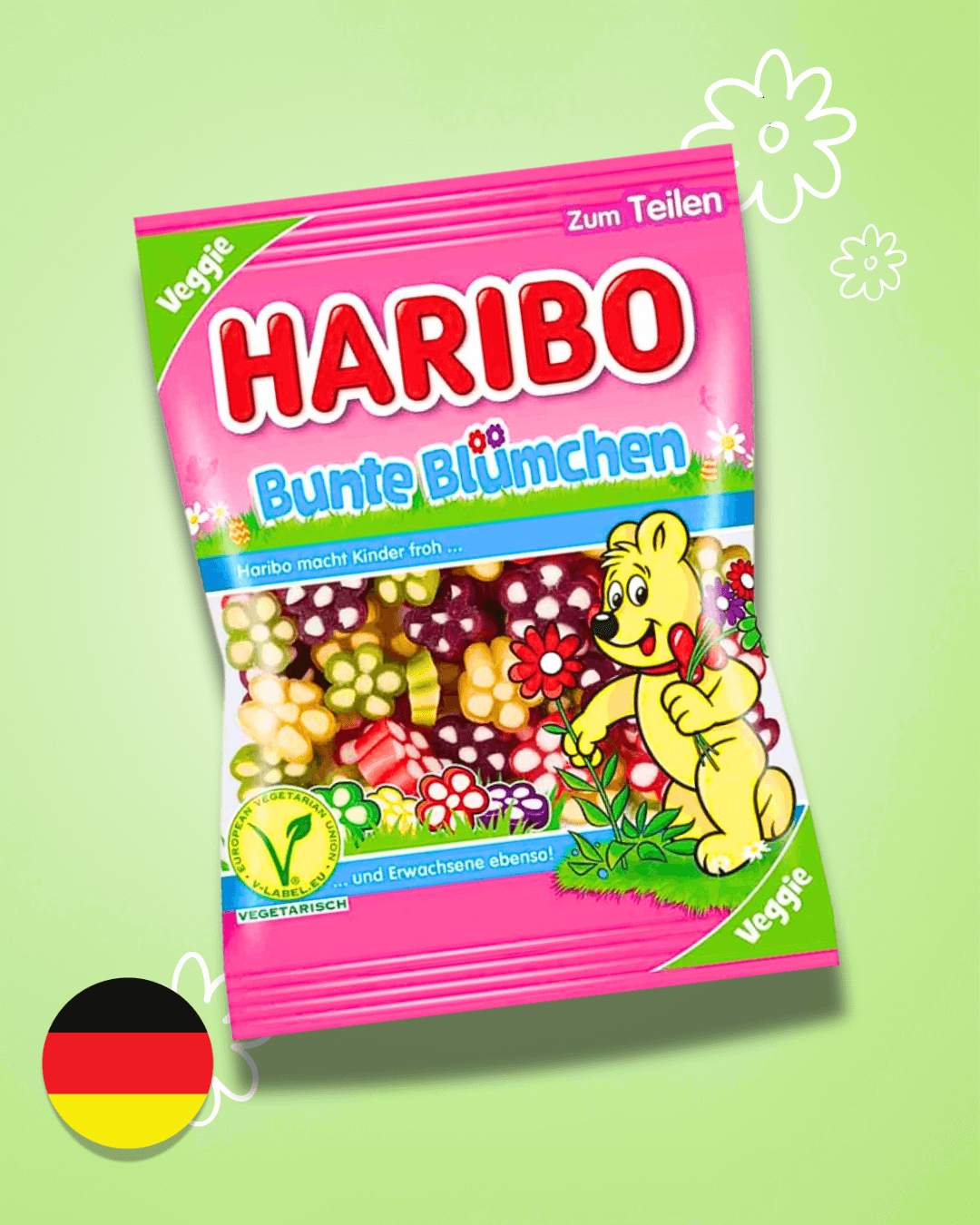 VELIKONOCE HARIBO Bunte Blümchen 175g