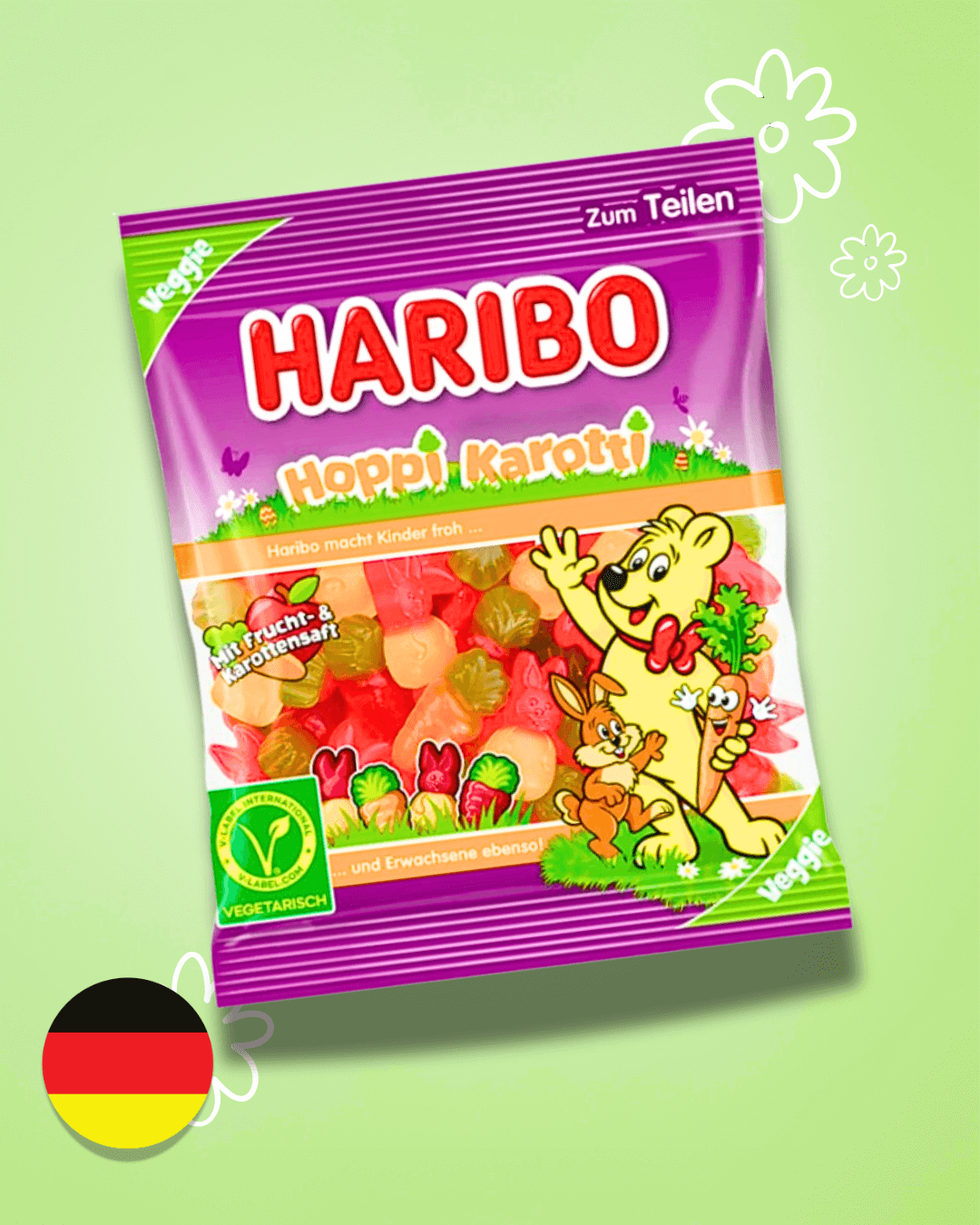 VELIKONOCE HARIBO Hoppi Karotti zelenina 175g