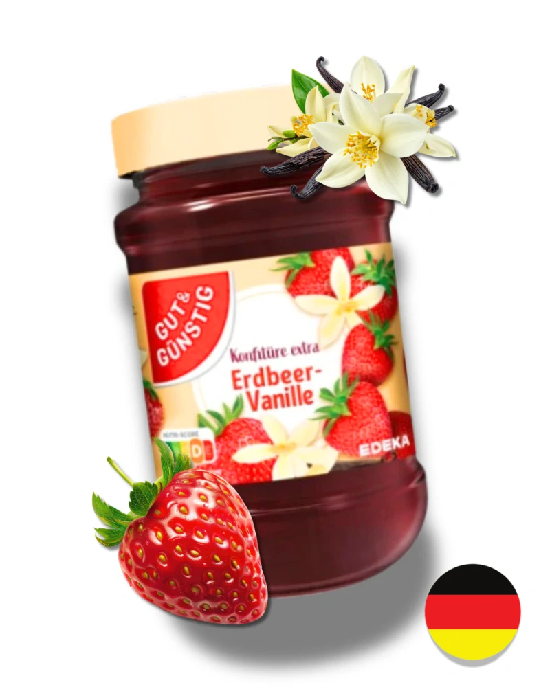 EDEKA G&G Ovocný džem – JAHODA S VANILKOU 450 g