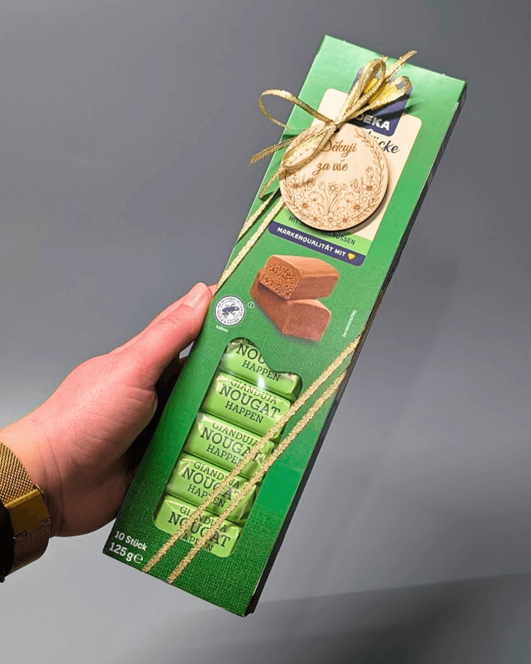 Dárkové balení nugátu DĚKUJI ZA VŠE 125 g