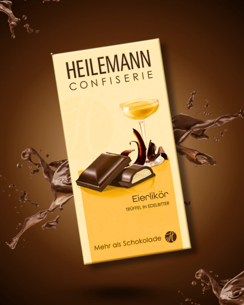 HEILEMANN Hořká čokoláda s krémovou náplní s vaječným likérem 100g