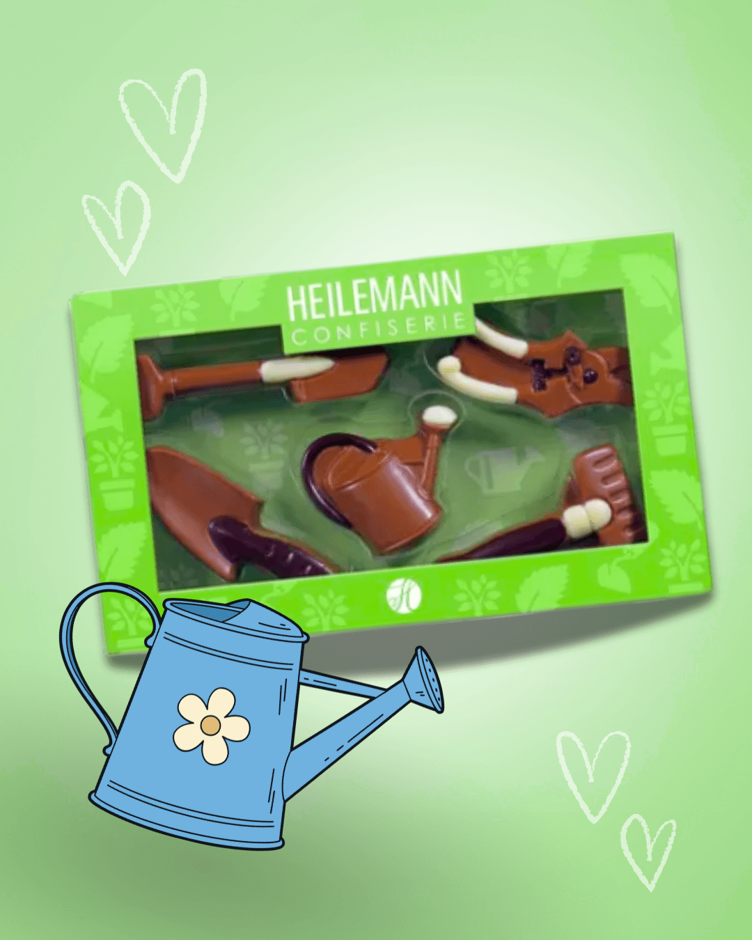 HEILEMANN Bonboniéra – Dárkový set ZAHRADA z mléčné čokolády 100 g