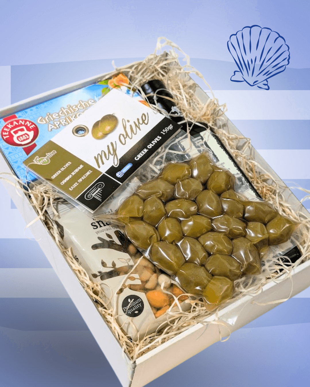Dárková krabička ŘECKO s olivovým olejem