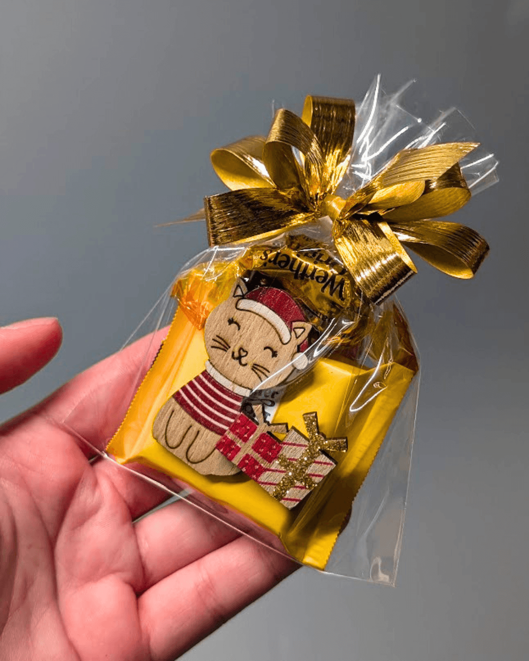 VÁNOCE-Mini balíček ritter sport KOČIČKA (mléčná s kukuřičným lupínkem)