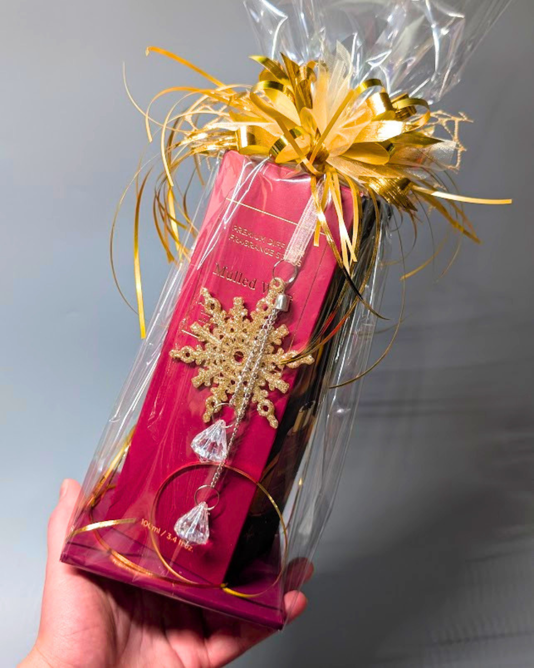 VÁNOCE Dárkový balíček vonné tyčinky (difuzér) MULLED WINE s vločkou