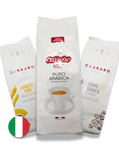 Káva CARRARO-RŮZNÉ DRUHY, zrnková