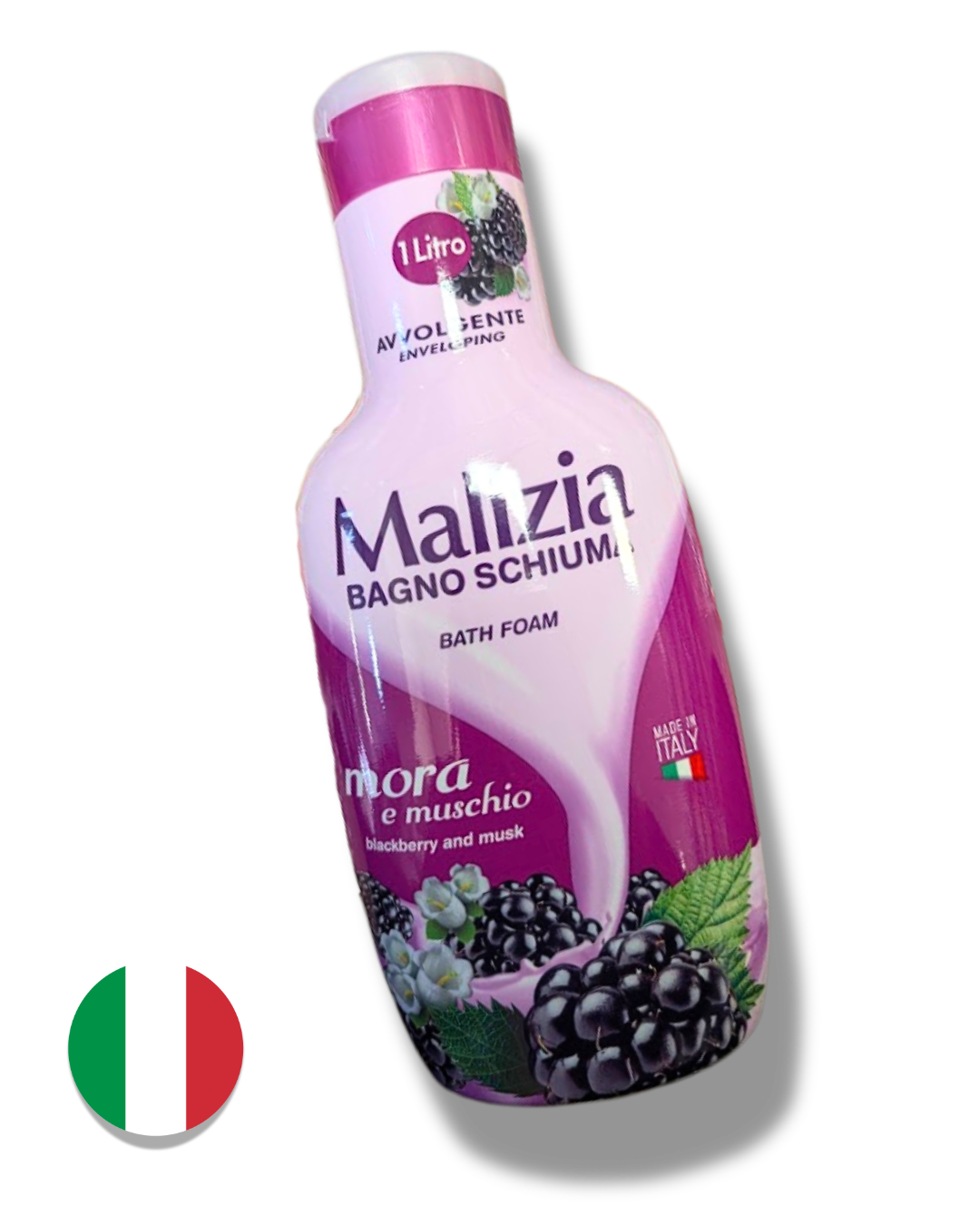 Malizia pěna do koupele a sprchový gel Blackberry and Musk (Ostružina a pižmo) 1000 ml