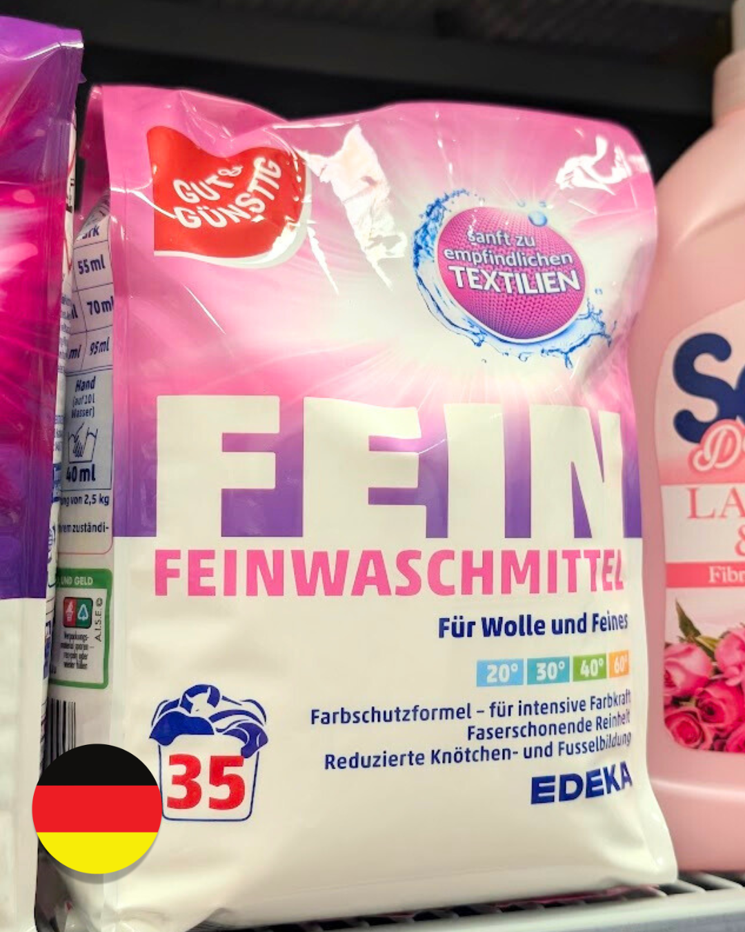 Prací prášek G&G EDEKA Fein na vlnu a jemné prádlo, 35 dávek – 1,75 kg
