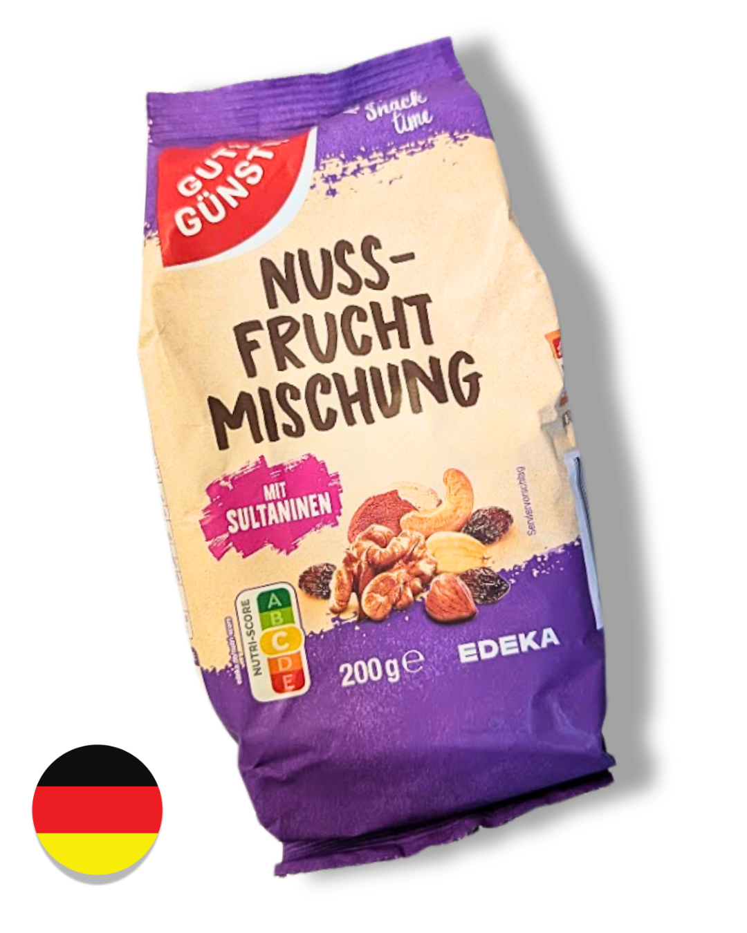 OŘÍŠKY - EDEKA Studentská směs ořechů a rozinek, 200 g, fialové