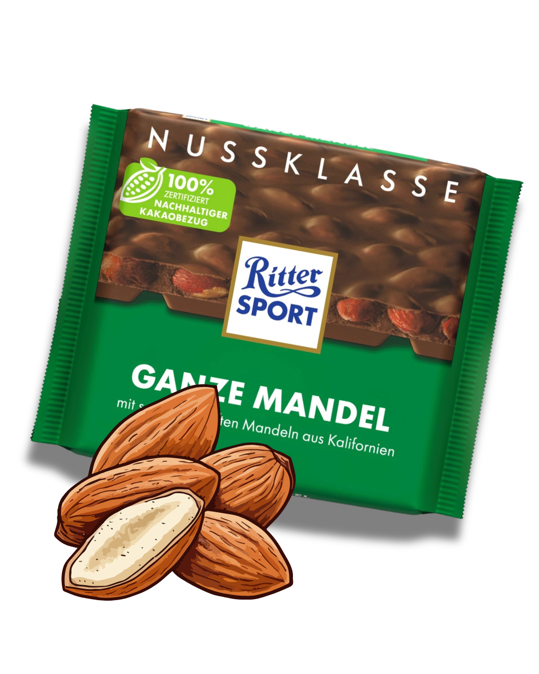 Ritter Sport čokoláda GANZE MANDEL 100 g