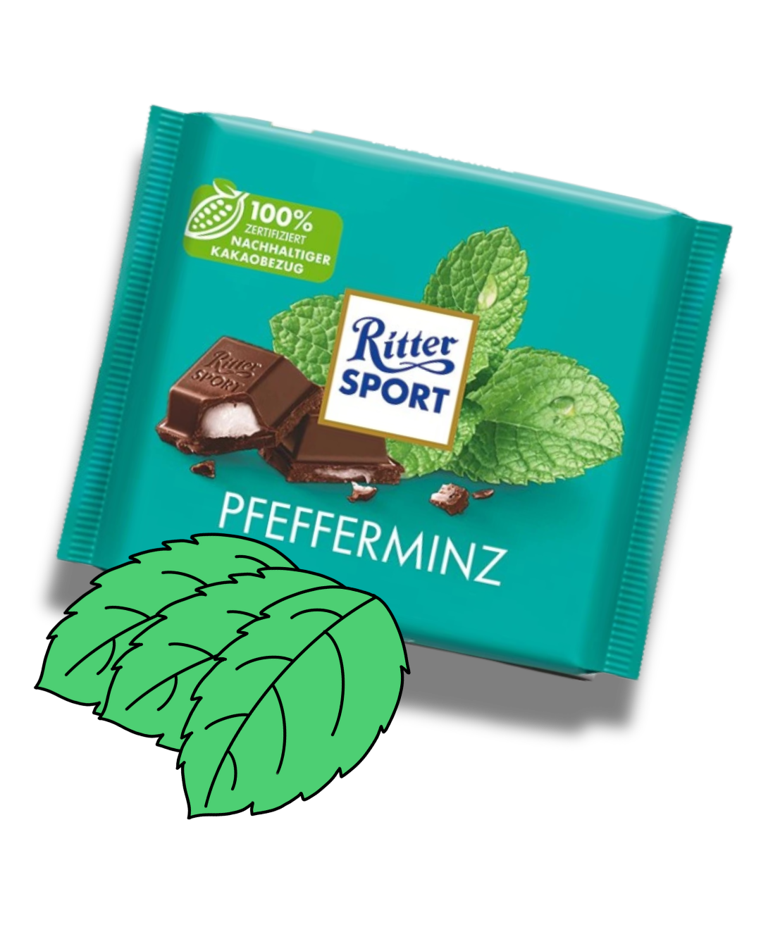 Ritter Sport čokoláda PFEFFERMINZ 100 g