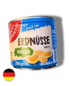 OŘÍŠKY - EDEKA Arašídy v dóze pražené solené 200g, modré