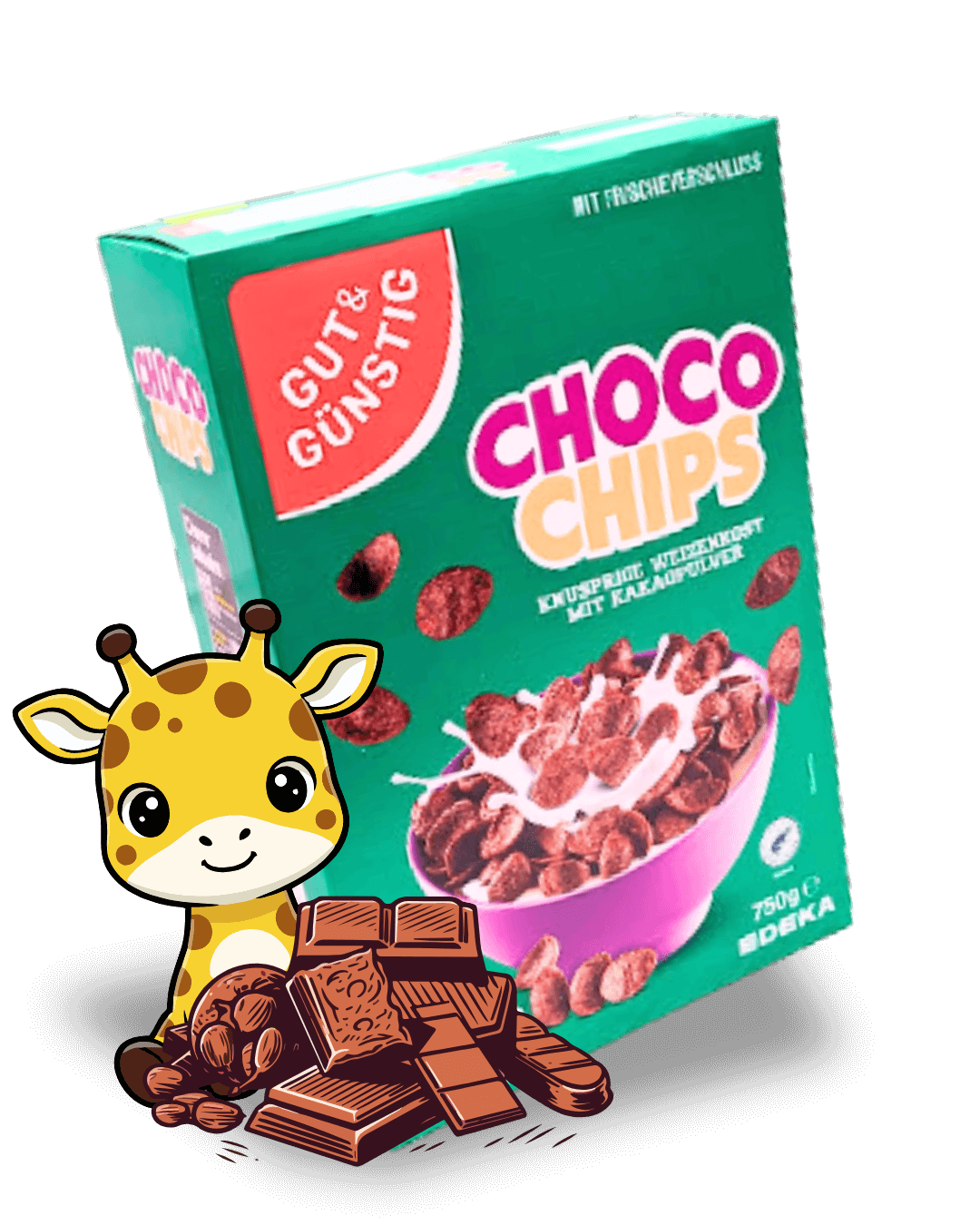 EDEKA Čokoládové lupínky CHOCO CHIPS 750 g