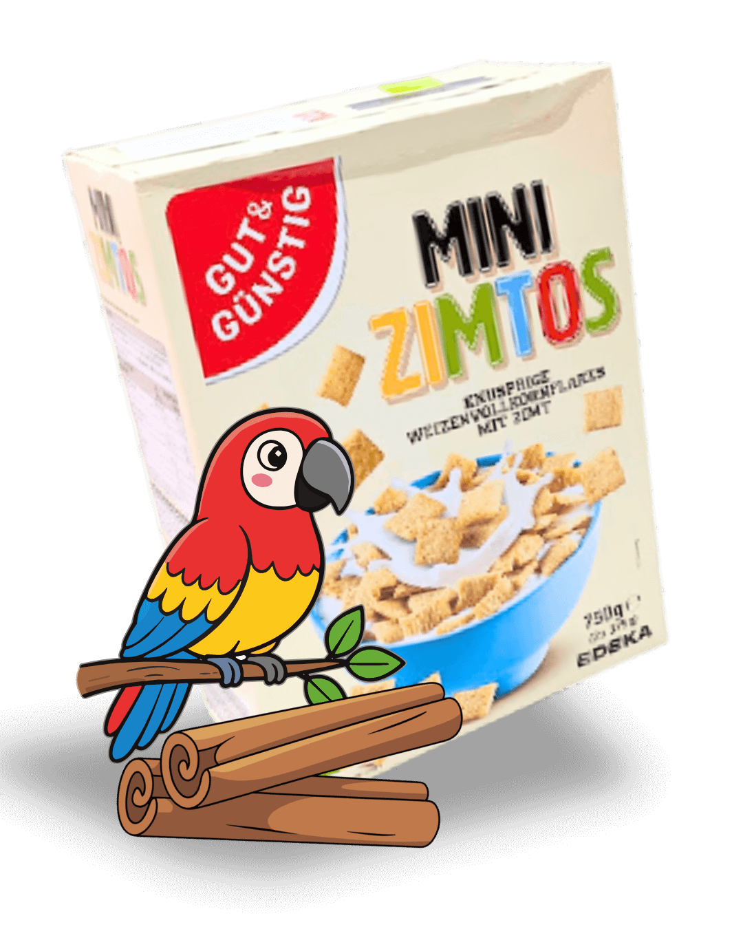 EDEKA Celozrnné skořicové lupínky MINI ZIMTOS 750 g (2x375 g)