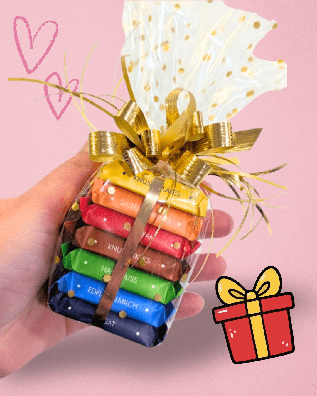 Mini dárkový balíček Ritter sport čokoládky DUHA