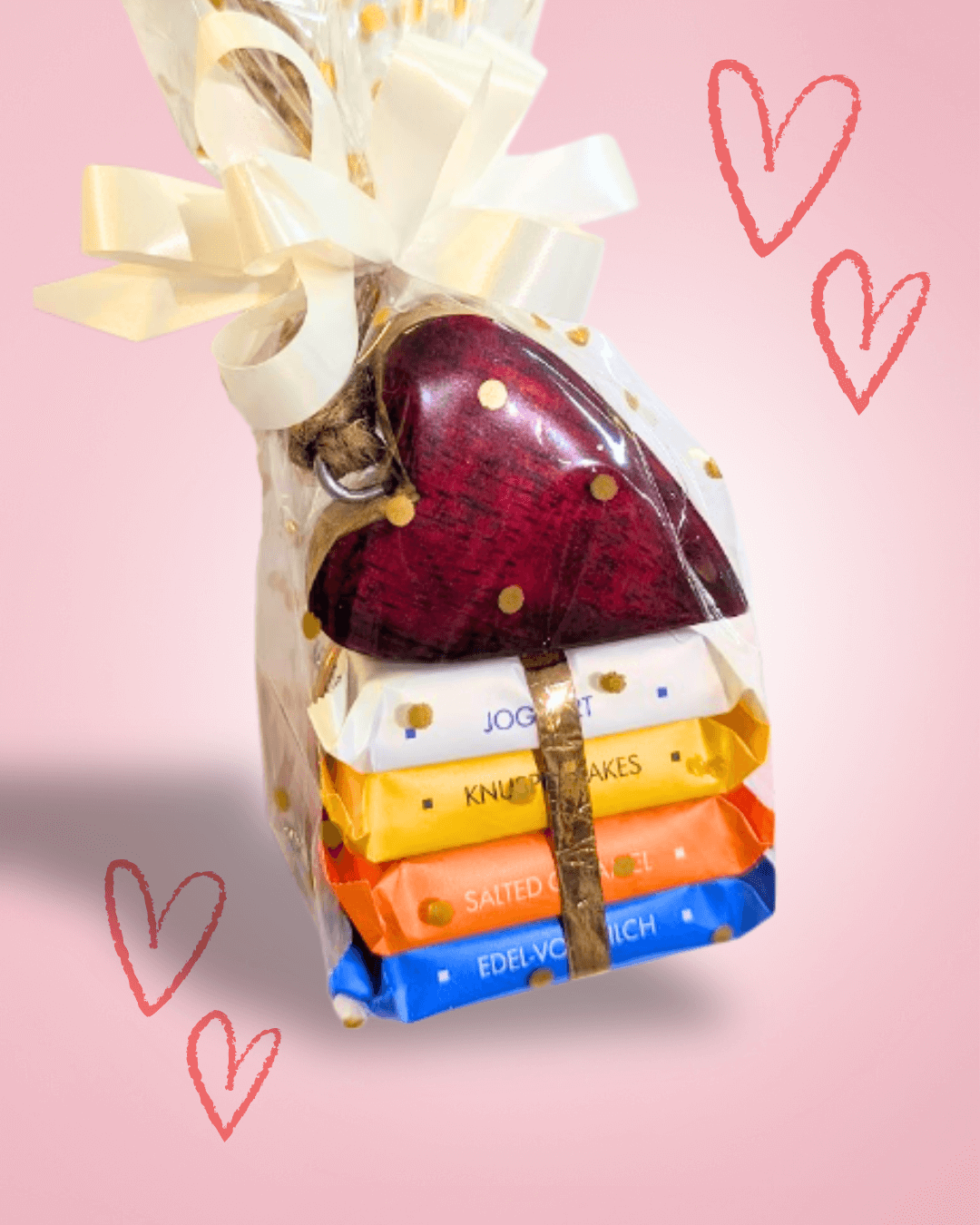 Mini dárkový balíček Ritter sport čokoládky SRDCE