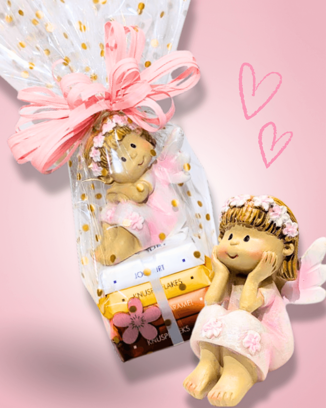 Mini dárkový balíček Ritter sport čokoládky VÍLA S VĚNEČKEM (sedící)