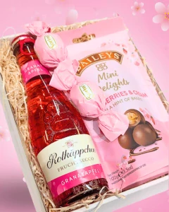 Dárková krabička se sektem granátové jablko a jahodové BAILEYS