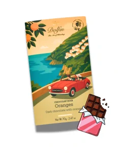LA DOLCE VITA - DOLFIN Hořká čokoláda 60 % s pomerančovou kůrou 70 g