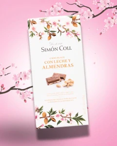 MANDLOŇ - SIMÓN COLL Mléčná čokoláda s mandlemi 100 g BEZ LEPKU