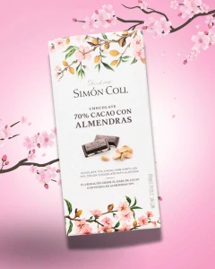MANDLOŇ - SIMÓN COLL Hořká čokoláda s mandlemi 100 g BEZ LEPKU