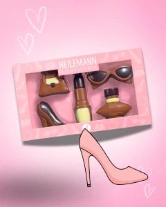 LADY HEILEMANN Bonboniéra – Dárkový set pro dámy z mléčné čokolády 100 g