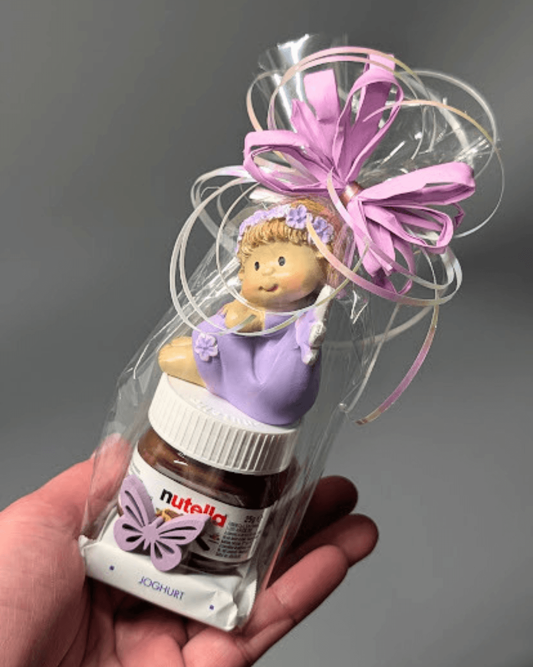 Dárkový balíček mini nutella a víla s věnečkem FIALOVÁ