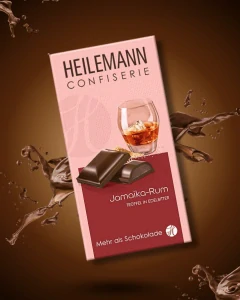 HEILEMANN Hořká čokoláda s krémovou náplní s jamajským rumem 100g