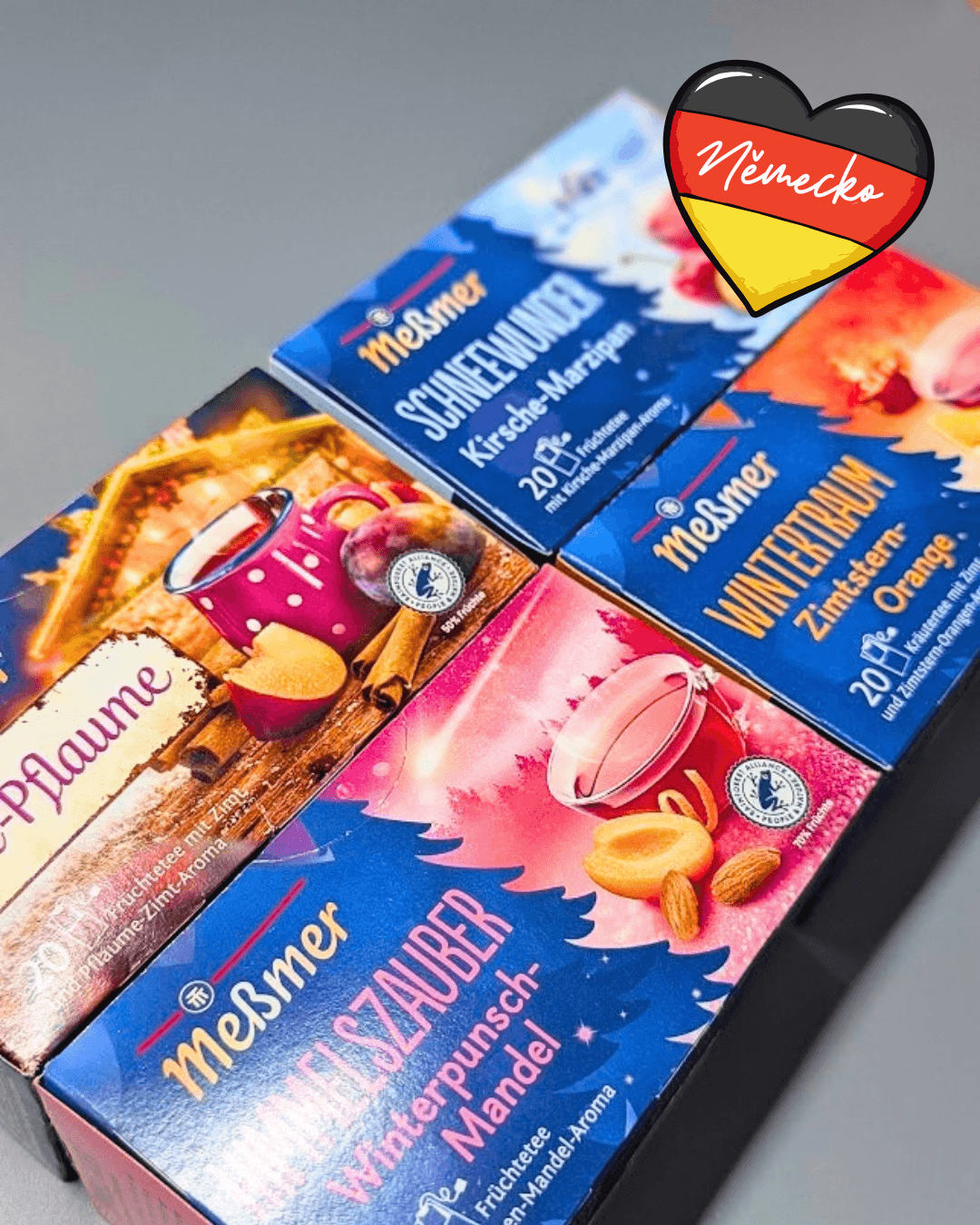 VÁNOCE- Meßmer čaj HIMMELSZAUBER Winterpunsch-Mandel - Nebeská magie 20x2,75g = 55g
