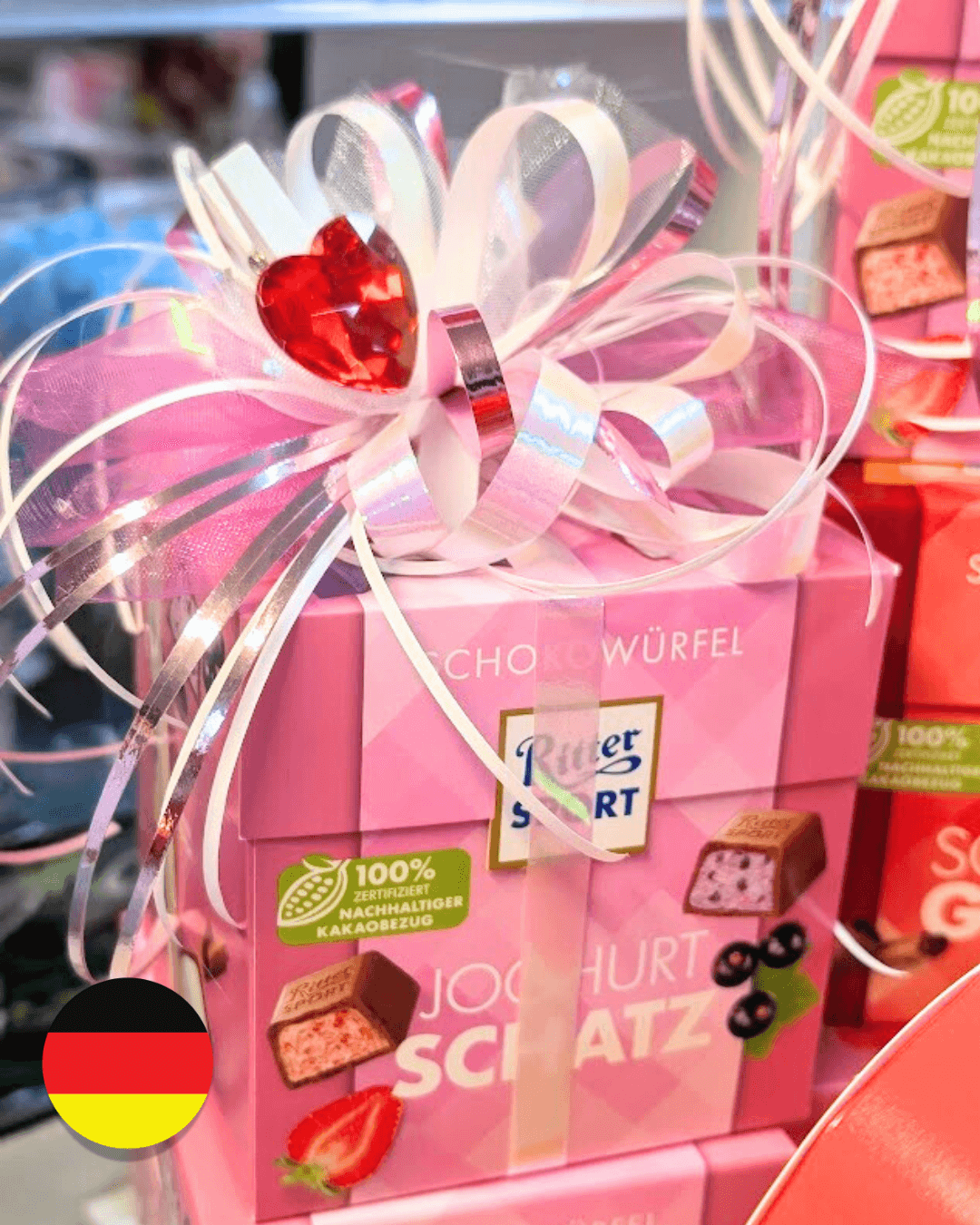 Ritter Sport bonbony 176g, 22ks - jogurtové s mašlí